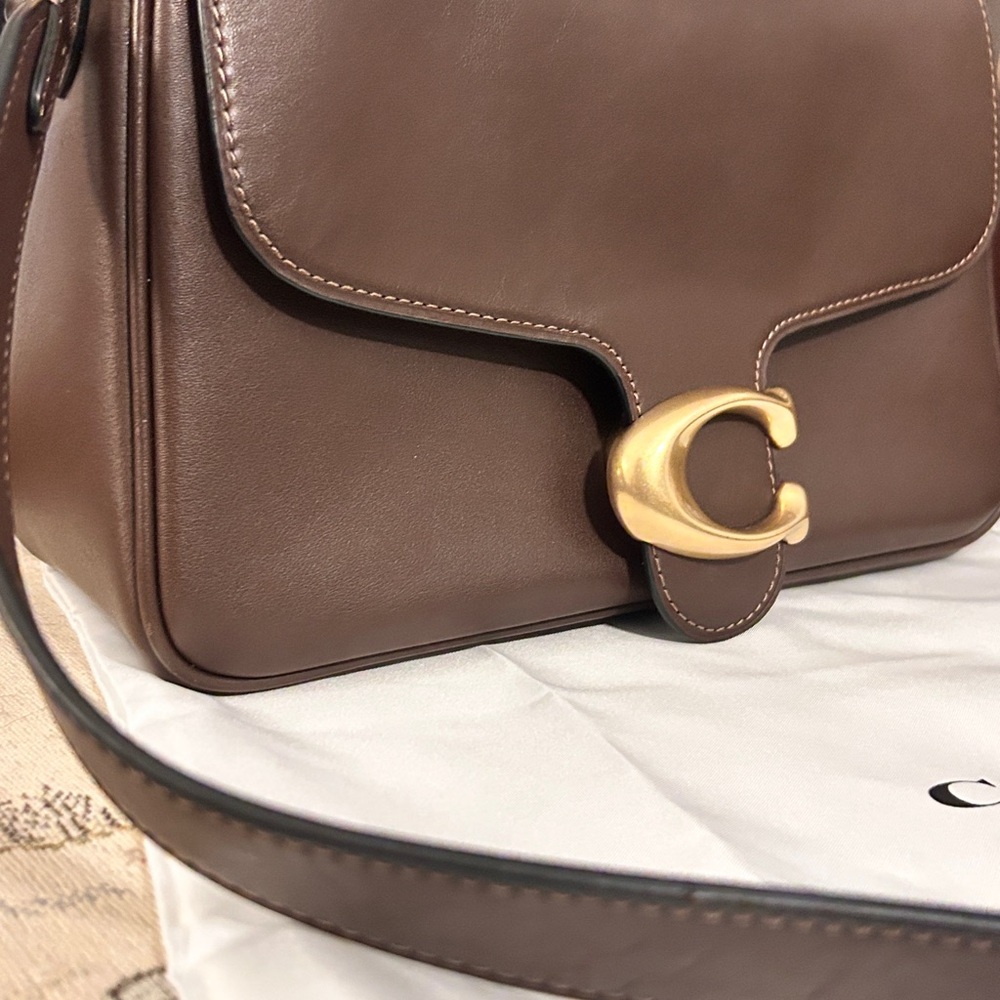 Coach Soft Tabby Shoulder Bag - Dark Brown - Picture 9 of 13